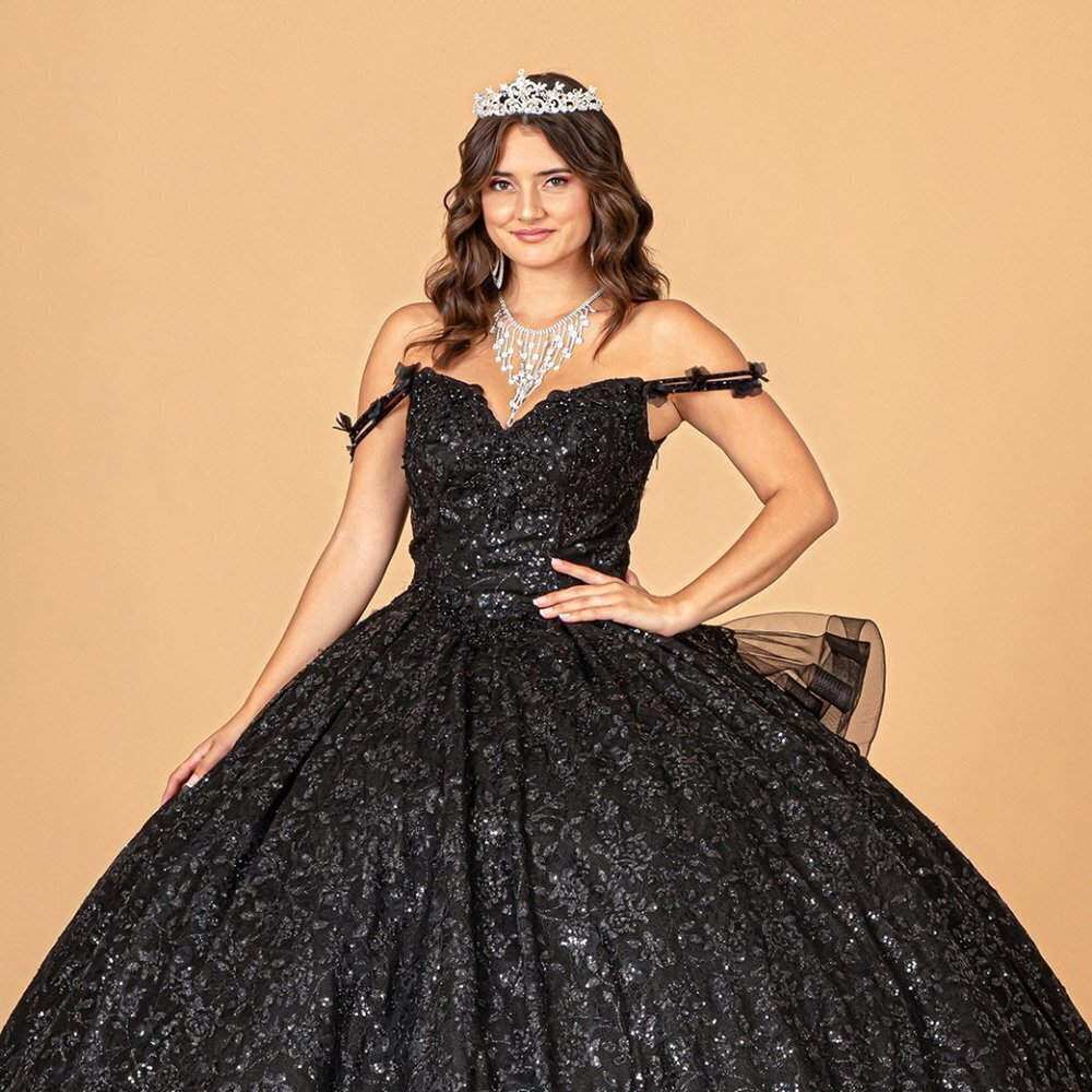 NEW CHAMPAGNE DETACHABLE SLEEVES QUINCEANERA & RIBBON & RUFFLED TRAIN GL3072